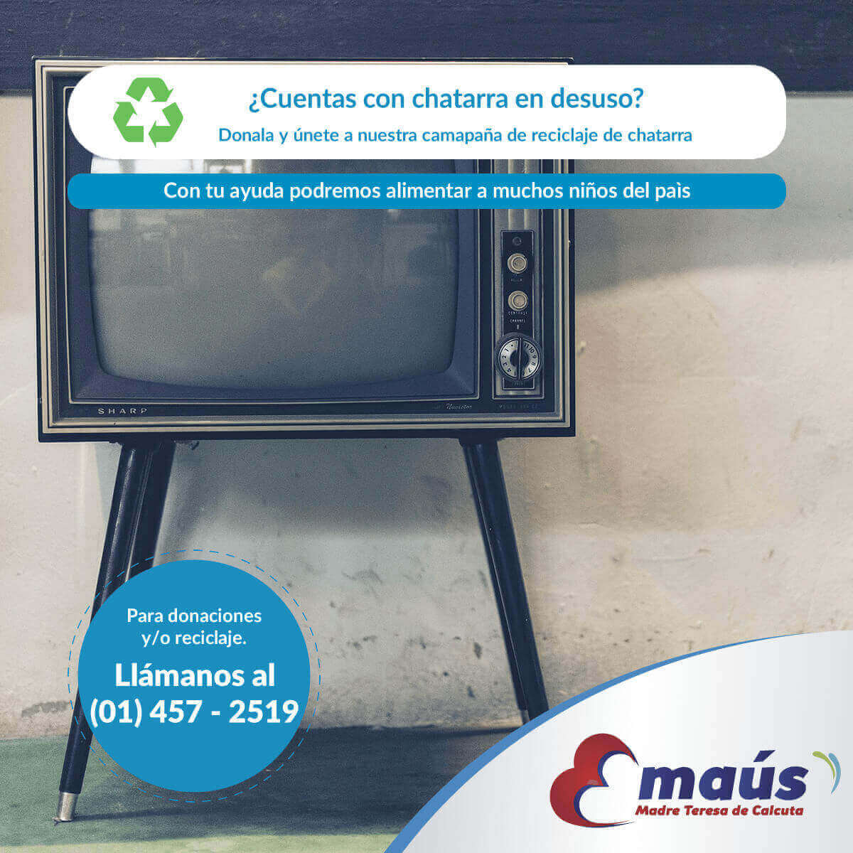 Reciclaje Emaús Madre Teresa Calcuta