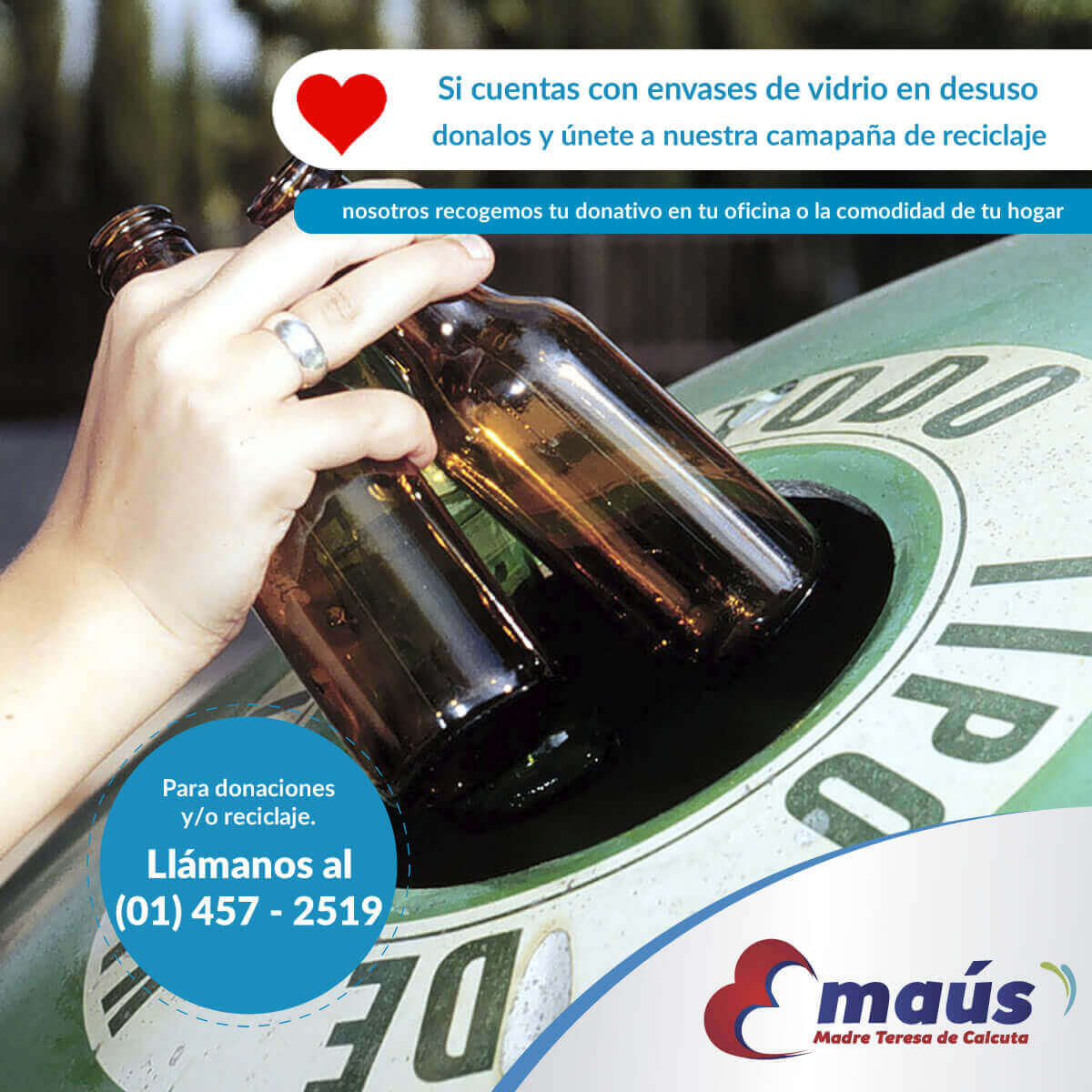 Reciclaje Emaús Madre Teresa Calcuta